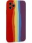 iPhone 11 Pro Kılıf Ebruli Lansman Silikon - Kırmızı-Mor 3