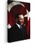 Kanvas Dikey Duvar Tablosu Kanvas Atatürk ve Bayrak Ev Ofis Salon Modern Duvar Tablosu 2