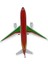 Çek Bırak Sesli Işıklı Metal Uçak - 180 - Kırmızı 5