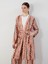 Yeni Sezon Şal Yaka Desenli Oversize Kadın Kimono 1