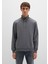 Düğme Detaylı Dik Yaka Gri Sweatshirt 0S10472-80018 3