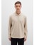 Yarı Fermuarlı Uzun Kollu Bej Tişört 0613045-70039 3