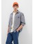 M Logo Baskılı Kareli Mavi Gömlek 0211782-91299 2