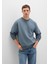 Bisiklet Yaka Mavi Basic Sweatshirt 0S10276-80889 1