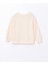 Yeni Sezon Bisiklet Yaka Basic Uzun Kollu Kız Çocuk Sweatshirt 3