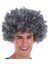 Ds-Derin Gri Renk Kabarık Bonus Peruk Afro Takma Saç 1