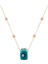 Ince Turkuaz Taşlı Mineli Top Zincirli Şık Kolye, Zarif Tasarım 2