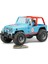 Jeep Cross Mavi Safari Aracı ve Kasklı Pilotu 1