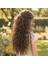 Fiber Sentetik Kabarık Dalgalı Yarım Ay + 2 Yan Çıt Çıt - Açık Kahve 1
