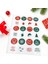 Yılbaşı Temalı 24’lü Yuvarlak Etiket Seti 4 cm – Hediye Paketleme Sticker Beyaz 1