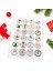 Yılbaşı Temalı Karışık Model 24’lü Kare Etiket Seti 42X42 mm – Merry Christmas Sticker Beyaz 1