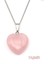 Pembe Kuvars Kalp Doğal Taş Kolye, Şık ve Enerjik Bir Takı Seçeneği. 1