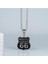 316 L Route 66 Sembol Çelik Kolye, Unisex, Kararmayan, 33 cm Zincir 1