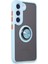 Samsung Galaxy S23 Kılıf Montreal Yüzüklü Silikon Kapak - Buz Mavi 2