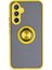 Samsung Galaxy A54 5g Kılıf Montreal Yüzüklü Silikon Kapak - Sarı 1