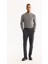 Erkek Antrasit Yanı Lastikli Viskon Karışımlı Slim Fit Chino Pantolon A52Y3053 1
