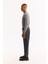 Erkek Antrasit Yanı Lastikli Viskon Karışımlı Slim Fit Chino Pantolon A52Y3053 2