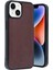 iPhone 15 Kılıf Aras Deri Kapak - Bordo 1