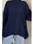 Sezin Ön Oval Kol Salaş Tunik Lacivert 3