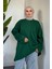 Sezin Ön Oval Kol Salaş Tunik Yeşil 1
