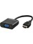 Hdmı To VGA F Çevirici 1080P Siyah HDX2020 1