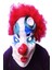 Kırmızı Renk Afro Bonus Peruklu Palyaço Lateks Et Maske 1