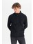 Pamuklu Relaxed Fit Dik Yaka Fermuarlı Selanik Örgü Sweatshirt 3