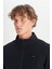Pamuklu Relaxed Fit Dik Yaka Fermuarlı Selanik Örgü Sweatshirt 4