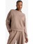 Oversize Geniş Kalıp Bisiklet Yaka Modal Sporcu Sweatshirt E8954AX25AU 3