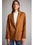 Oversize Geniş Kalıp Ceket Yaka Süet Blazer Ceket E2779AX25AU 3