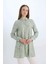 Relax Fit Gömlek Yaka Desenli Viskon Uzun Kollu Tunik 4