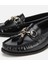 01AYH314690A100 KADIN Rugan Siyah Püsküllü Klasik Loafer 3