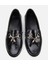 01AYH314690A100 KADIN Rugan Siyah Püsküllü Klasik Loafer 6