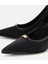 01AYH314760A100 KADIN Saten Siyah Gold Detaylı Yüksek Topuklu Stiletto 3