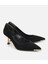 01AYH314820A100 KADIN Saten Siyah Gold Detaylı Ince Topuklu Stiletto 2