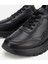 02AYH314160A100 ERKEK Deri Siyah Kalın Tabanlı Spor Ayakkabı 3