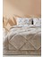 Bej Kelebek Loura Tek Kişilik Çift Taraflı Lüx Wellsoft Yorgan Seti 155X215 cm 6