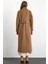 Gömlek Yaka Belden Bağlamalı Uzun Kaban K. Kamel 3152 7