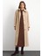 Gömlek Yaka Belden Bağlamalı Uzun Kaban Bej 3152 2