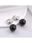 ADORE-R0129 Fransız Vintage Siyah Inci Damla Küpeler (Yurt Dışından) 2