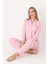 Pembe Moon And Stars Önden Düğmeli Pijama Takım 1