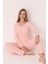 Pembe Patlı V Yaka Pijama Takım 3