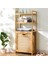 3 Organizer Raflı Ahşap Bambu Çek-Aç Kirli Sepeti 3