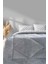 Gri Geometrik Loura Tek Kişilik Çift Taraflı Lüx Wellsoft Yorgan Seti 155X215 cm 6