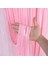 Soft Pembe Püsküllü Kapı Perdesi - Parti, Baby Shower, Cinsiyet Partisi 1x2 m (4887) 2