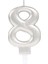 8 Rakam Mum Gümüş Renk (4887) 1