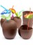 Hindistan Cevizi Hawaii Luau Aloha Pipetli İçecek Kabı Bardak 10x13 cm 1 Adet (4887) 3