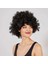 Siyah Renk Kıvırcık Afro Bonus Peruk (4887) 2