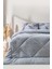 Gri Yaprak Loura Çift Kişilik Çift Taraflı Lüx Wellsoft Yorgan Seti 195x215 cm 6