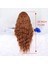 Koyu Bakır Su Dalgalı Fiber Sentetik Tül Peruk 5